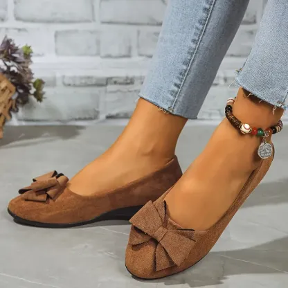 🔥Women's bow-decorated wedge shoes