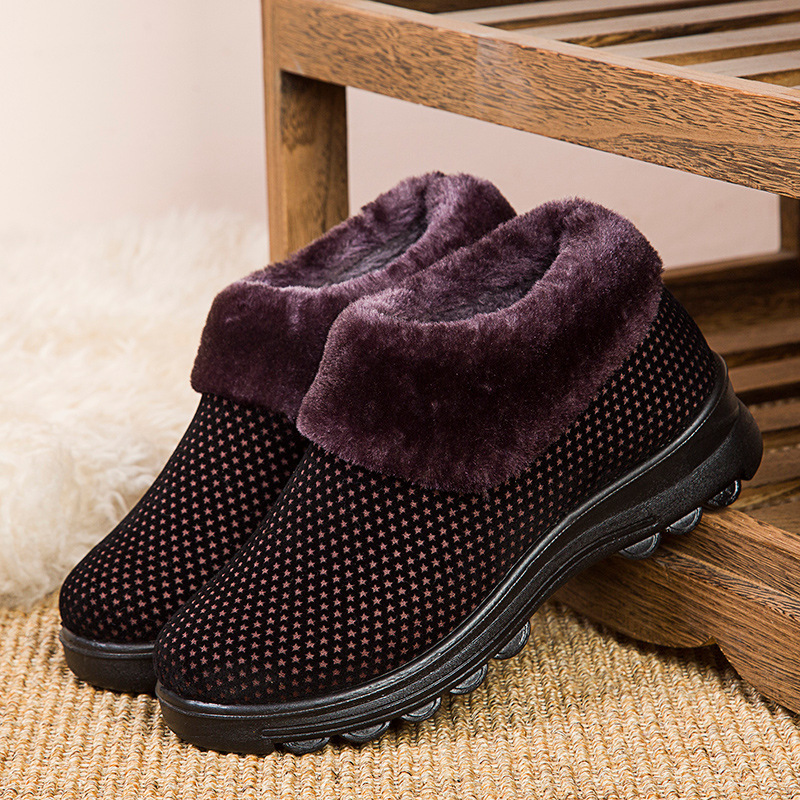 Women's Thick Sole Slip-On Plush Lined Boots-Buy 2 free shipping