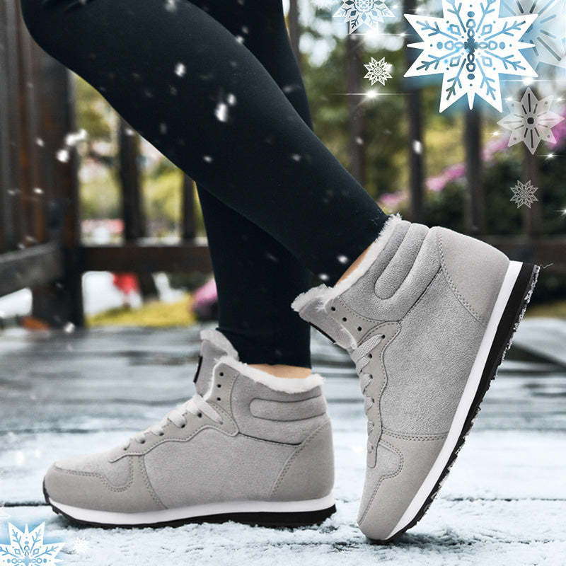 Winter men's and women's warm high-top lightweight cotton shoes
