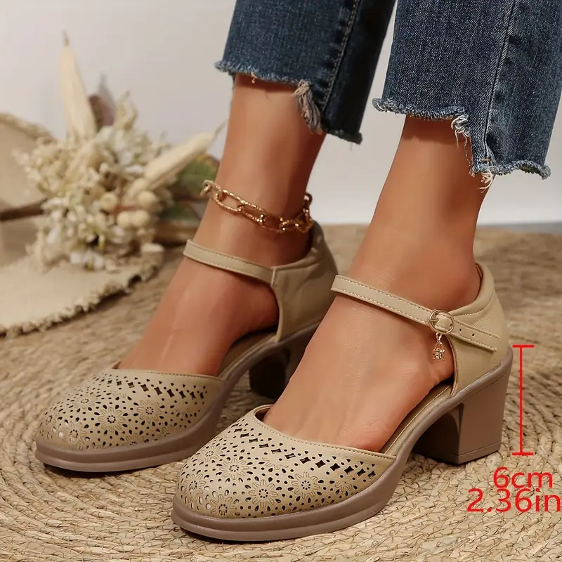 🔥Ladies Summer Elegant Chunky Heel Sandals - Buy 2 get free shipping