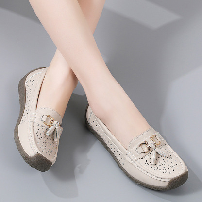 🔥Hot Sale🔥Women's Summer Soft Sole Breathable Comfortable Leather Shoes - Buy 2 Pairs Free Shipping