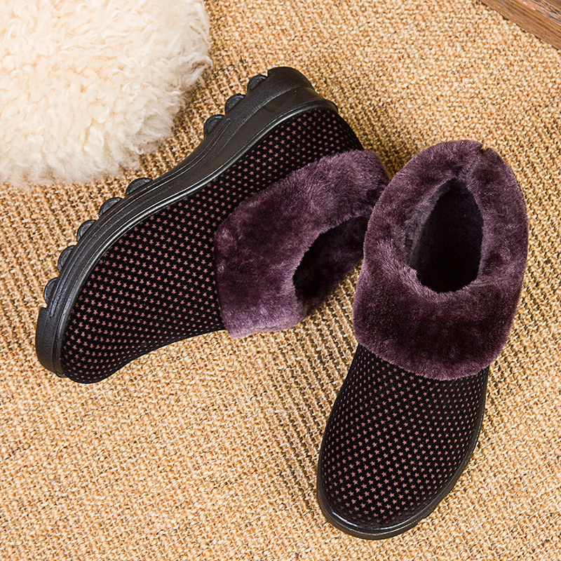 Women's Thick Sole Slip-On Plush Lined Boots-Buy 2 free shipping