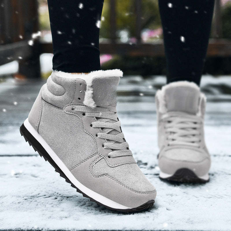 Winter men's and women's warm high-top lightweight cotton shoes