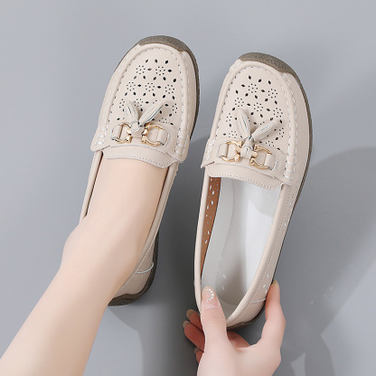 🔥Hot Sale🔥Women's Summer Soft Sole Breathable Comfortable Leather Shoes - Buy 2 Pairs Free Shipping