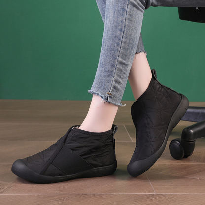 🌸🎉 Trendy Must-Have! Only a Few Left! ✨🥿💫Women's Casual Comfort Plush Durable Non-slip Wide Toe Ankle Boots