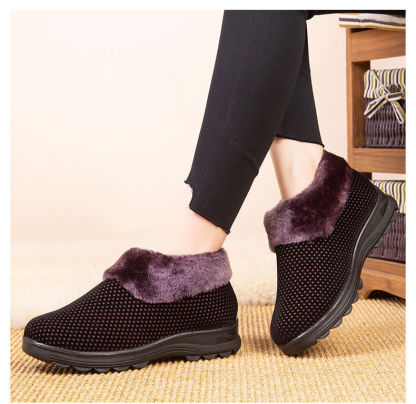 Women's Thick Sole Slip-On Plush Lined Boots-Buy 2 free shipping