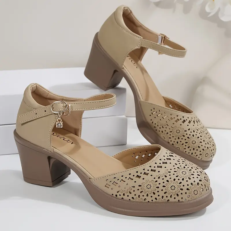 🔥Ladies Summer Elegant Chunky Heel Sandals - Buy 2 get free shipping
