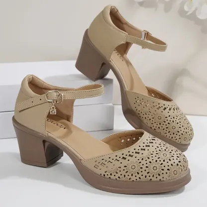 🔥Ladies Summer Elegant Chunky Heel Sandals - Buy 2 get free shipping
