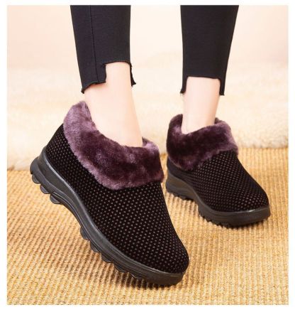 Women's Thick Sole Slip-On Plush Lined Boots-Buy 2 free shipping