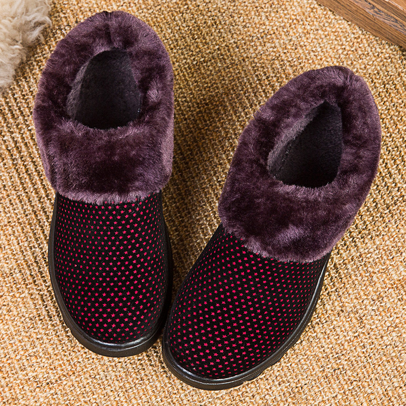 Women's Thick Sole Slip-On Plush Lined Boots-Buy 2 free shipping