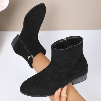 Women's Fashionable Mid-Calf Boots with Thick Heels