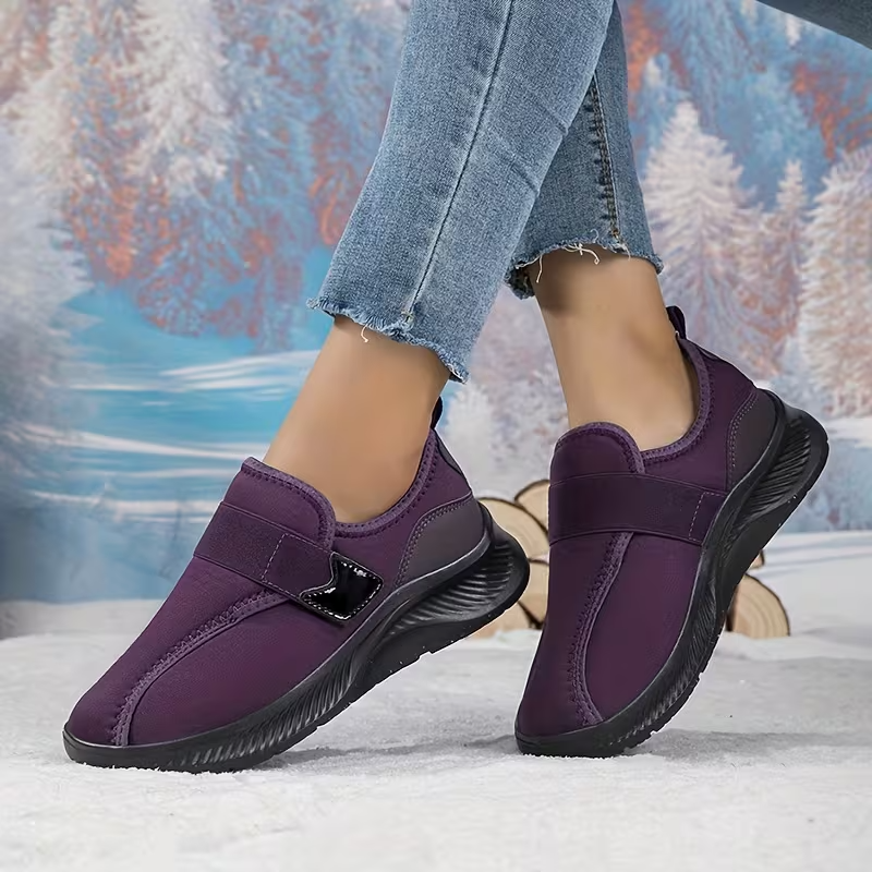Women's winter fleece-lined warm non-slip lightweight cotton shoes