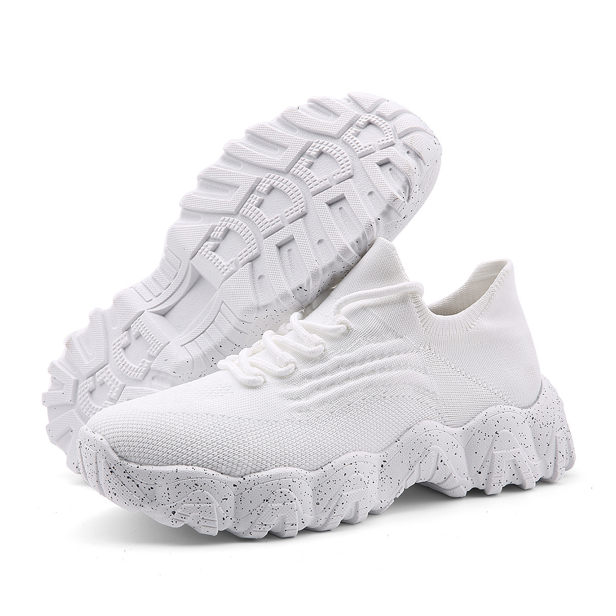 Women's knitted breathable and non-slip height increasing(1.96in) sneakers 
