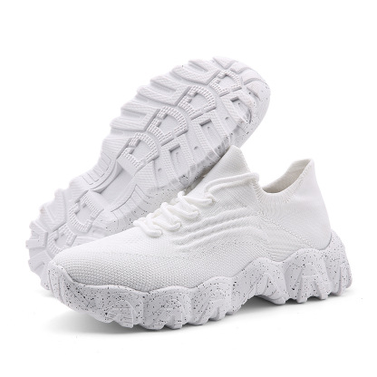 Women's knitted breathable and non-slip height increasing(1.96in) sneakers 
