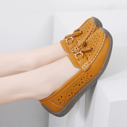 🔥Hot Sale🔥Women's Summer Soft Sole Breathable Comfortable Leather Shoes - Buy 2 Pairs Free Shipping