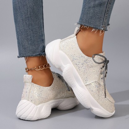 2025 new lace-up casual sports thick-soled shoes