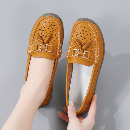🔥Hot Sale🔥Women's Summer Soft Sole Breathable Comfortable Leather Shoes - Buy 2 Pairs Free Shipping
