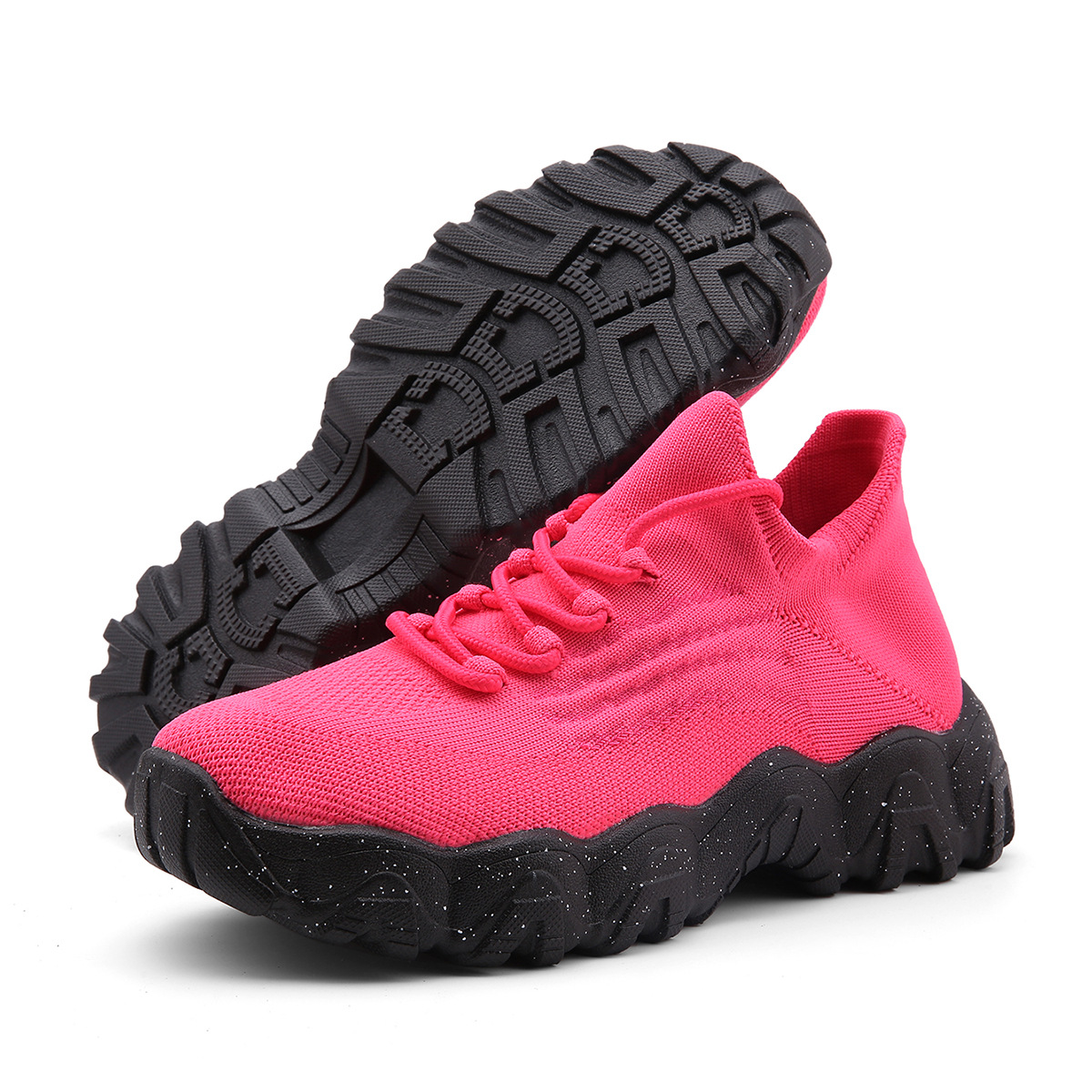 Women's knitted breathable and non-slip height increasing(1.96in) sneakers 