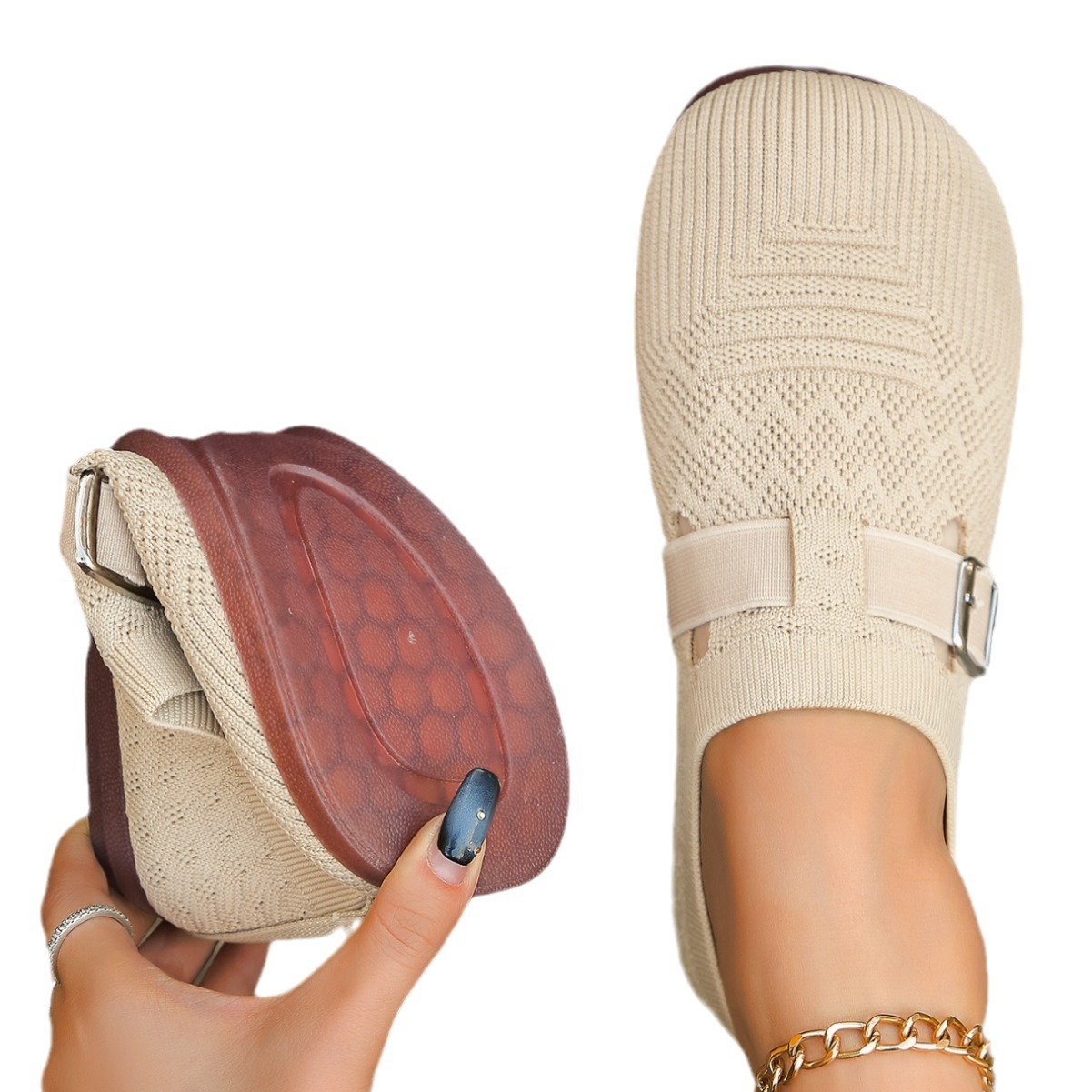 🌸🎉 Trendy Must-Have! Only a Few Left! ✨🥿💫Women's Daily Soft Breathable Arch Support Neuropathic Flat Diabetic Shoes