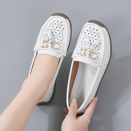 🔥Hot Sale🔥Women's Summer Soft Sole Breathable Comfortable Leather Shoes - Buy 2 Pairs Free Shipping