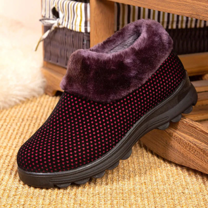 Women's Thick Sole Slip-On Plush Lined Boots-Buy 2 free shipping