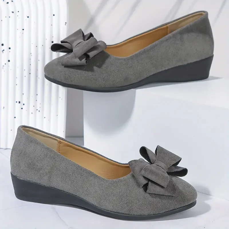 🔥Women's bow-decorated wedge shoes
