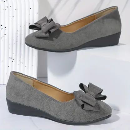 🔥Women's bow-decorated wedge shoes