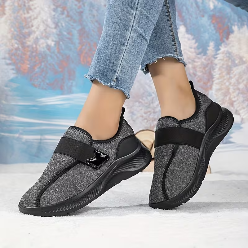 Women's winter fleece-lined warm non-slip lightweight cotton shoes