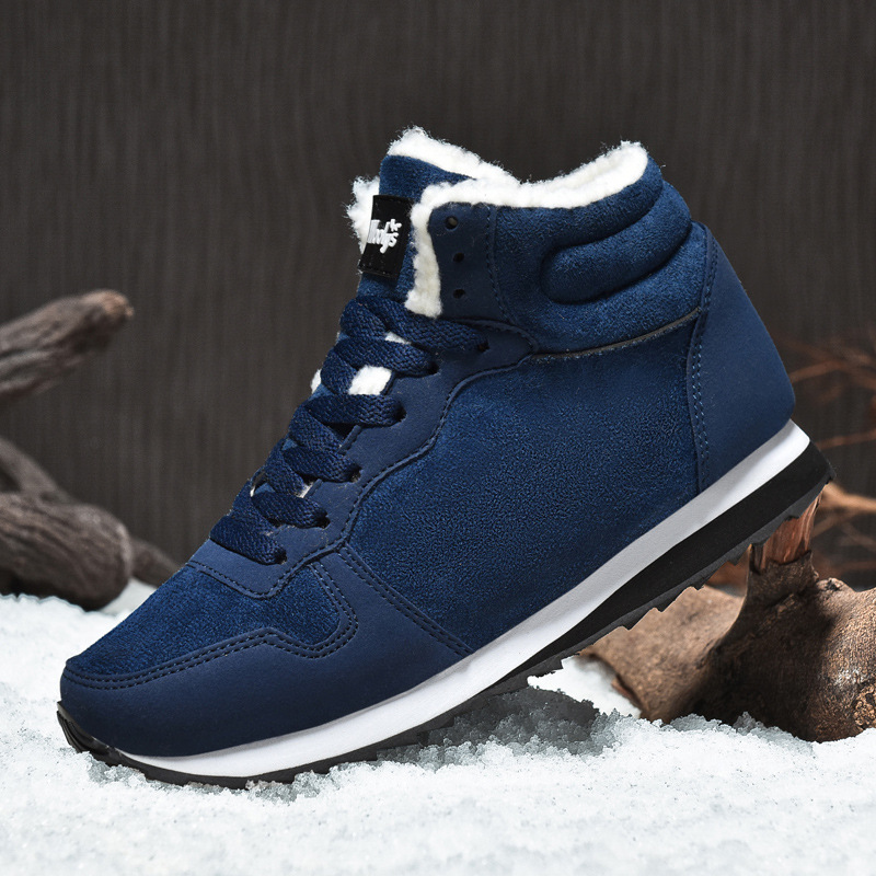 Winter men's and women's warm high-top lightweight cotton shoes