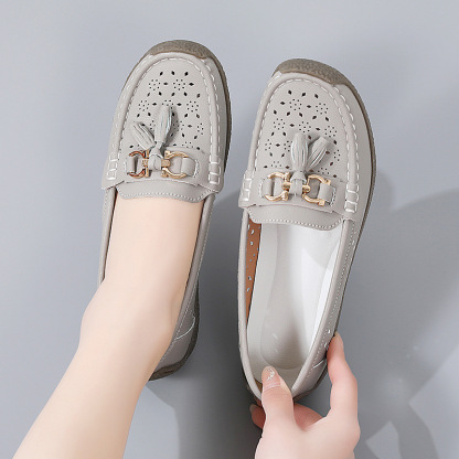 🔥Hot Sale🔥Women's Summer Soft Sole Breathable Comfortable Leather Shoes - Buy 2 Pairs Free Shipping