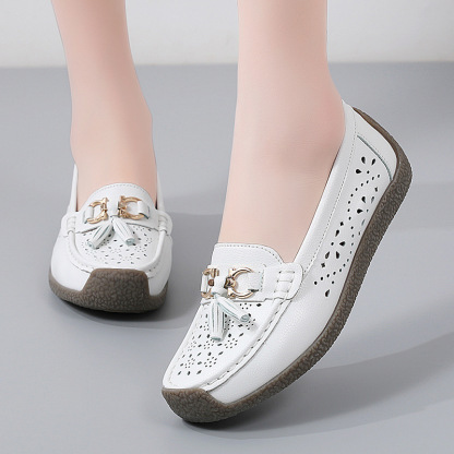 🔥Hot Sale🔥Women's Summer Soft Sole Breathable Comfortable Leather Shoes - Buy 2 Pairs Free Shipping