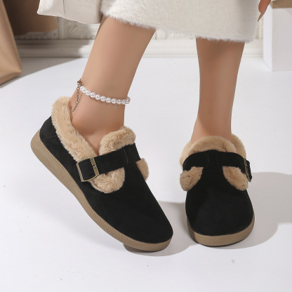 Women's Plush Round Toe Slip-On Flats