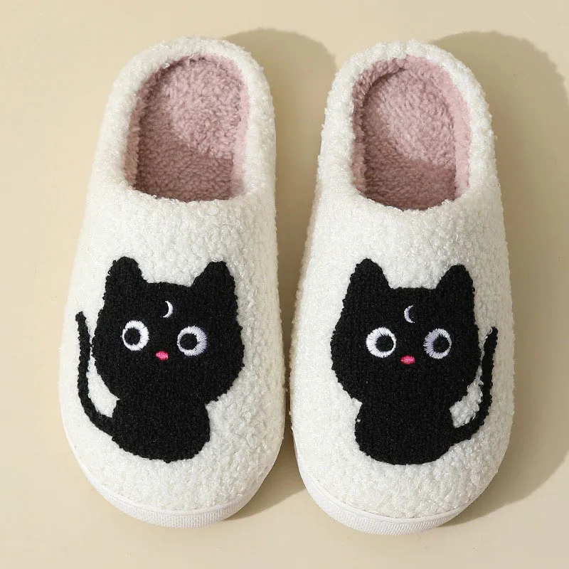 Cute non-slip cotton slippers