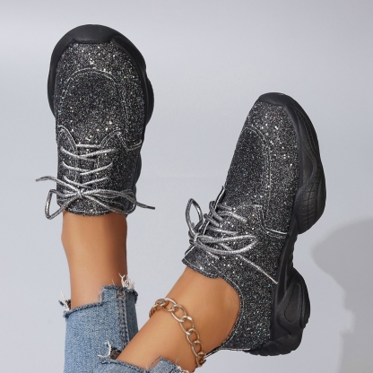 2025 new lace-up casual sports thick-soled shoes