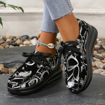 2025 new lace-up thick-soled casual shoes