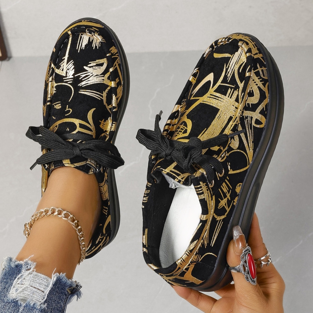 2025 new lace-up thick-soled casual shoes