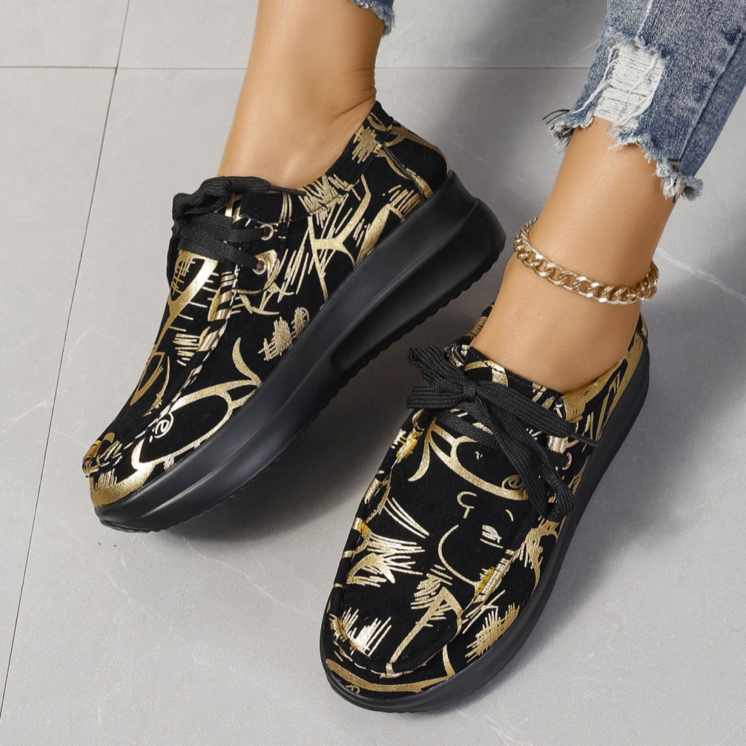 2025 new lace-up thick-soled casual shoes