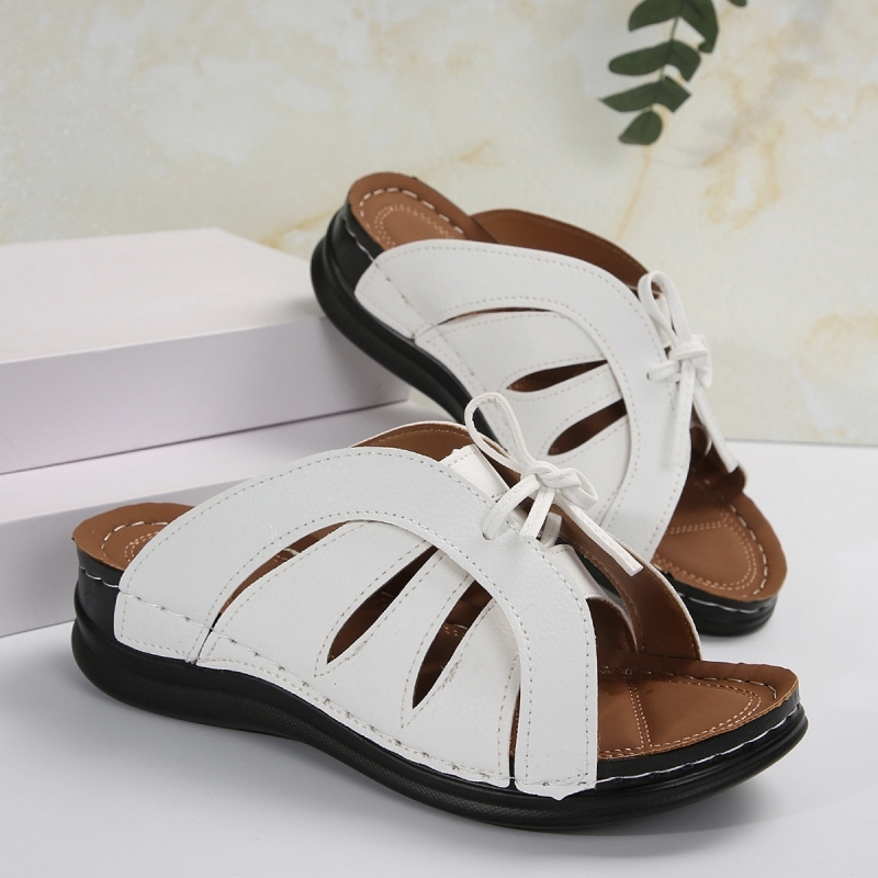 Women's Bowknot Arch Support Wedge Sandals