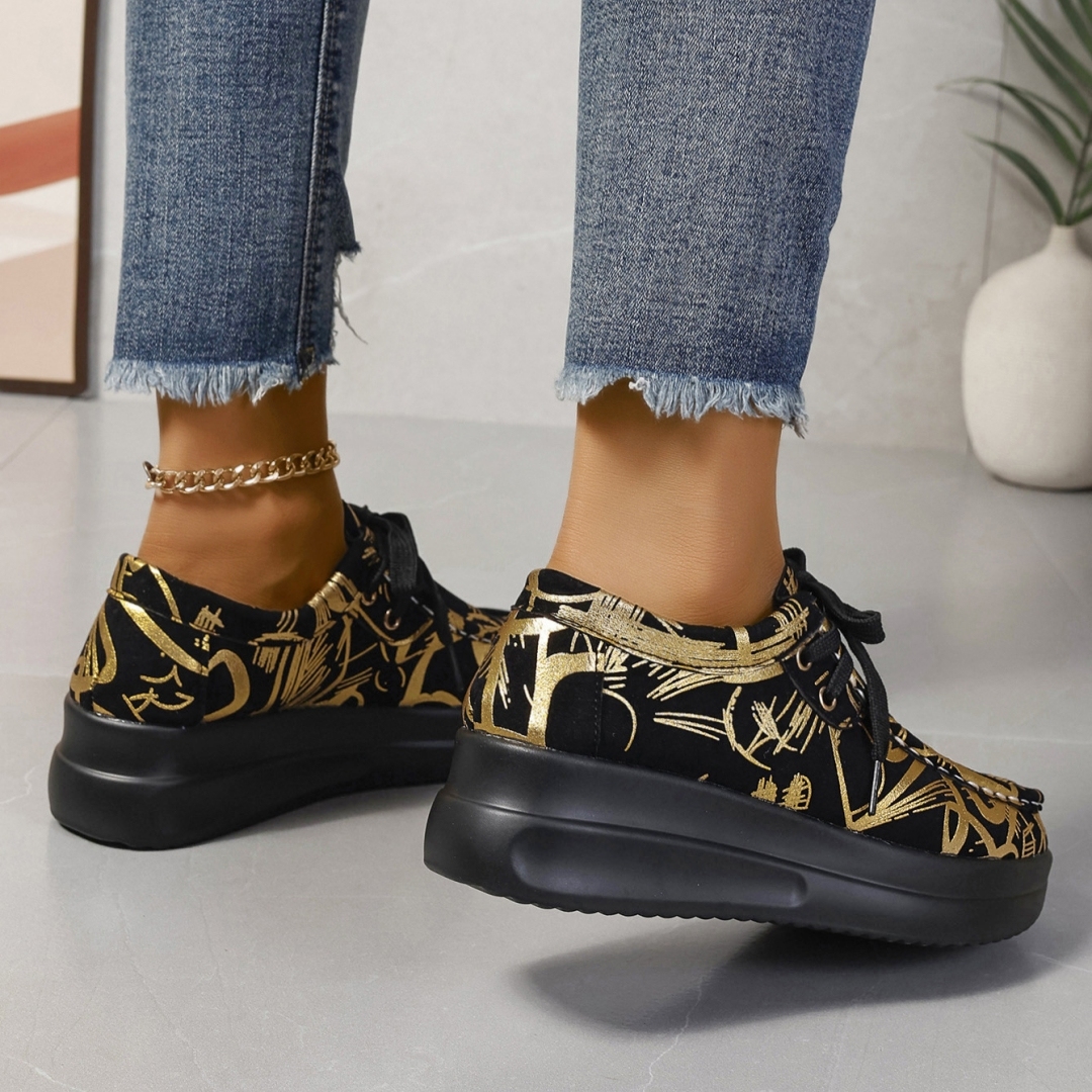 2025 new lace-up thick-soled casual shoes