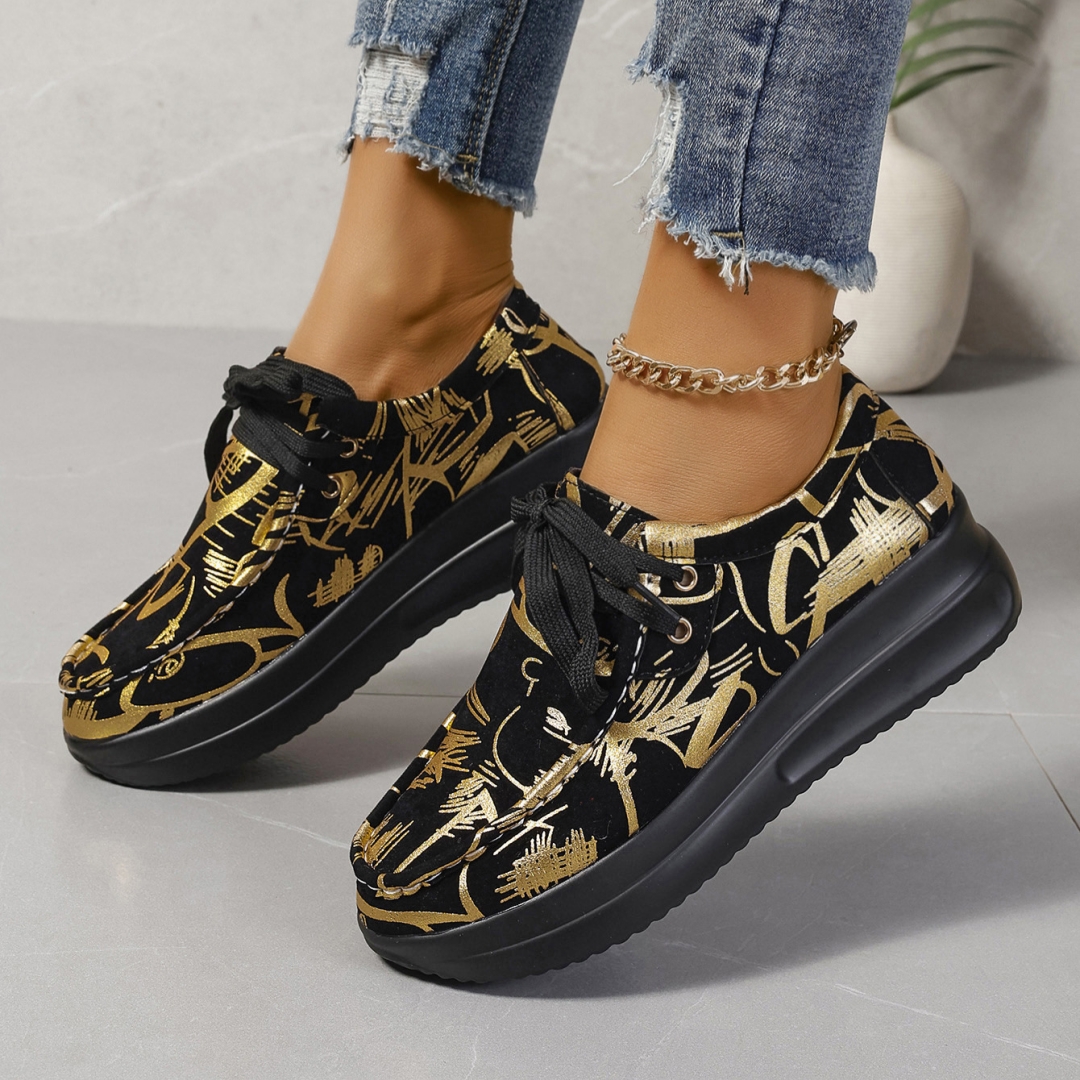 2025 new lace-up thick-soled casual shoes