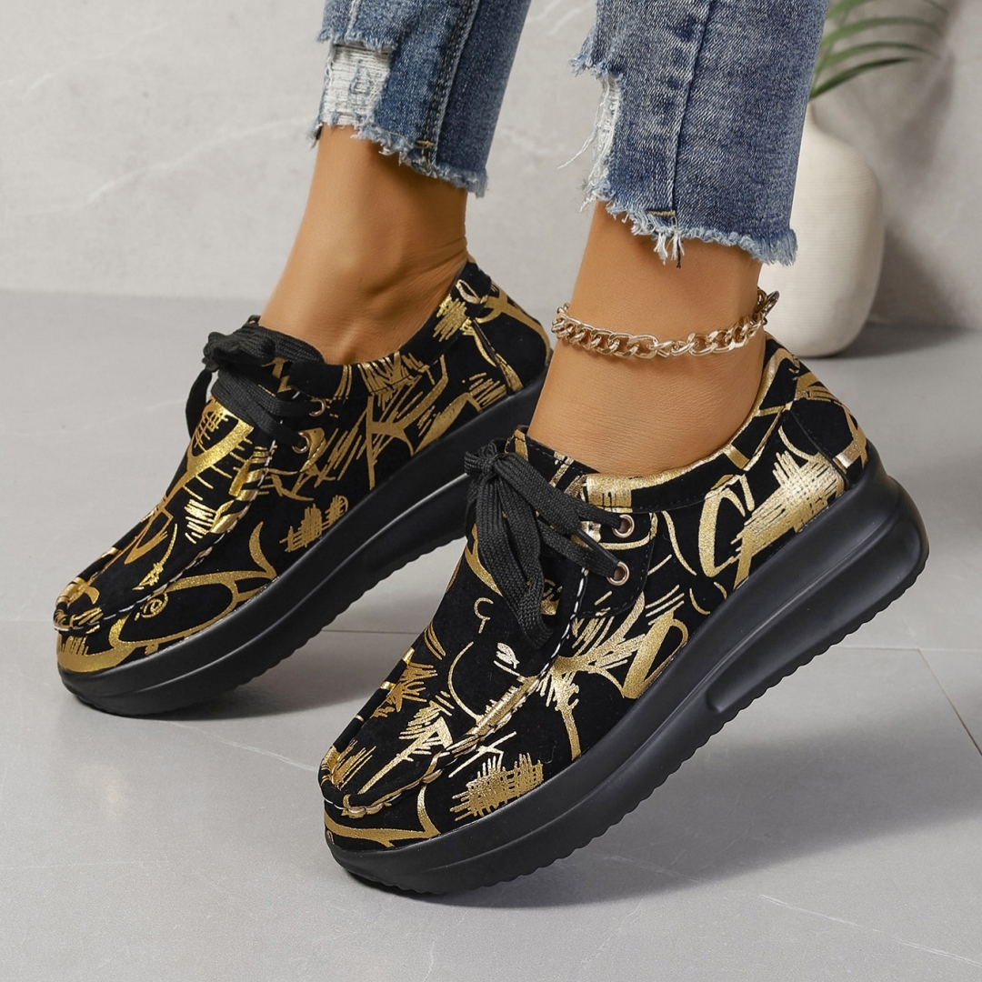 2025 new lace-up thick-soled casual shoes