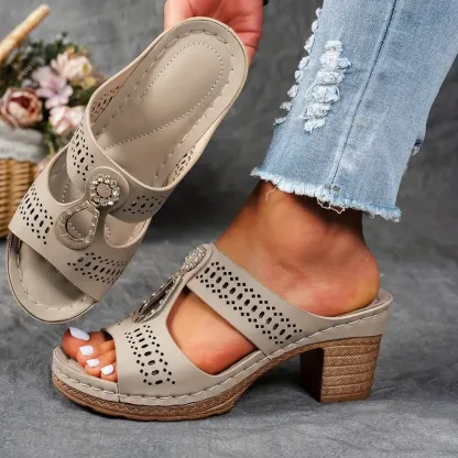 🔥Hot Sale🔥2025 Summer New High Heel Sandals - Free Shipping for Two Pairs