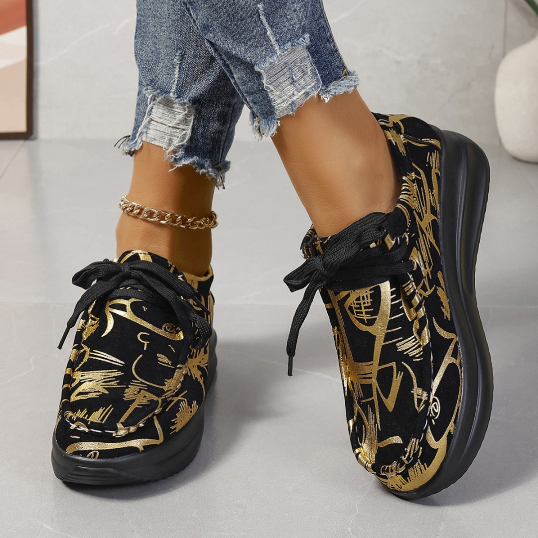 2025 new lace-up thick-soled casual shoes