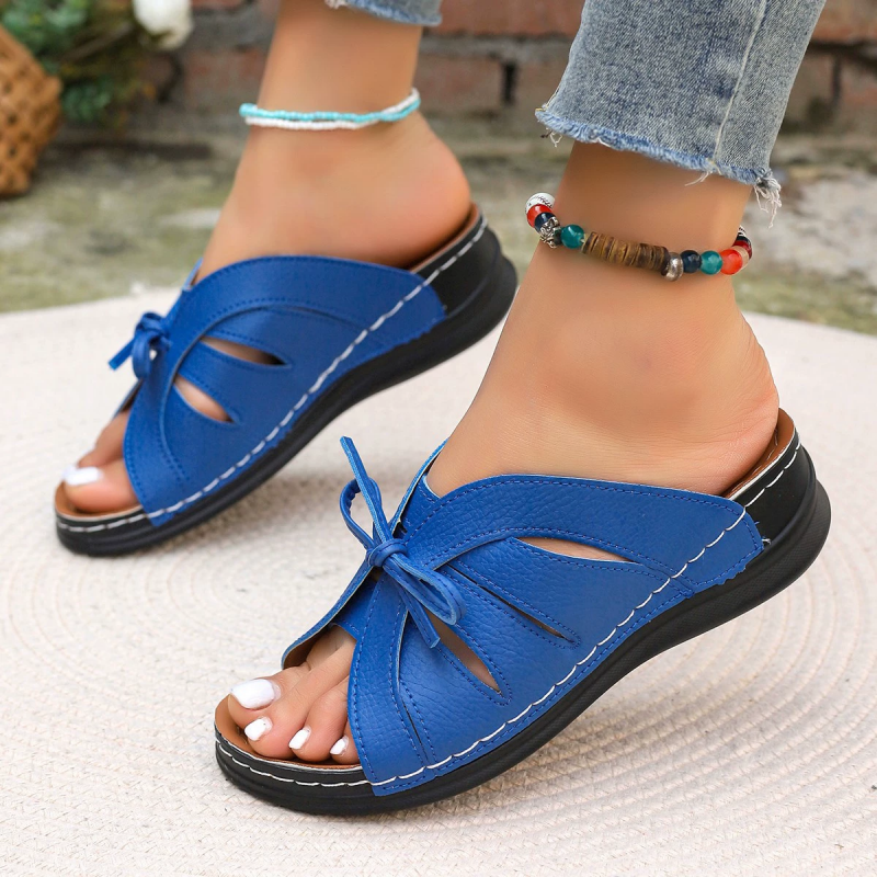 Women's Bowknot Arch Support Wedge Sandals