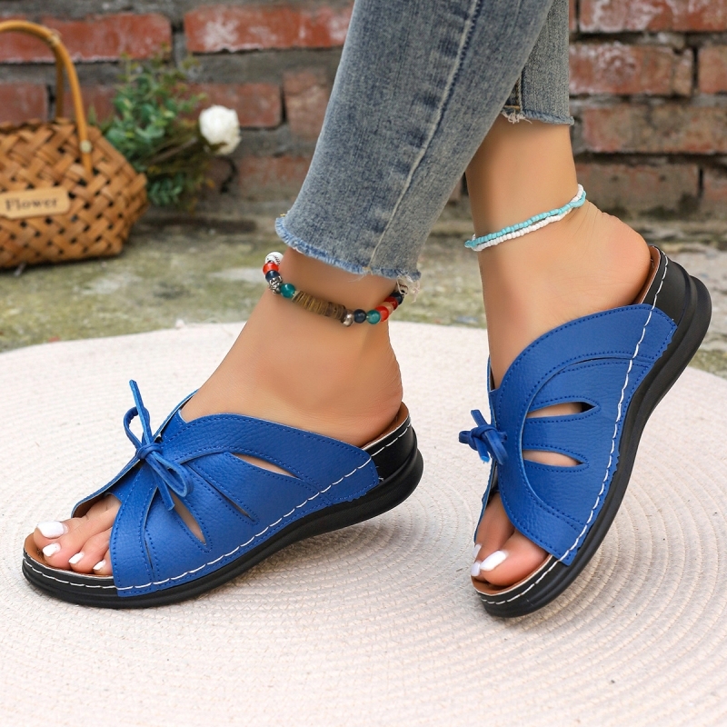 Women's Bowknot Arch Support Wedge Sandals