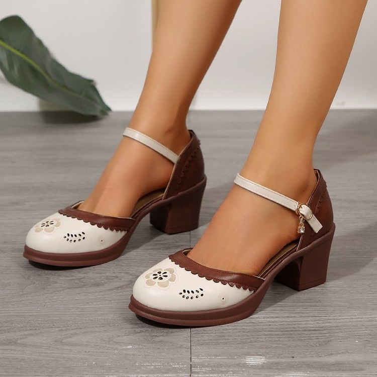 Ladies Summer Elegant Chunky Heel Sandals - Buy 2 get free shipping