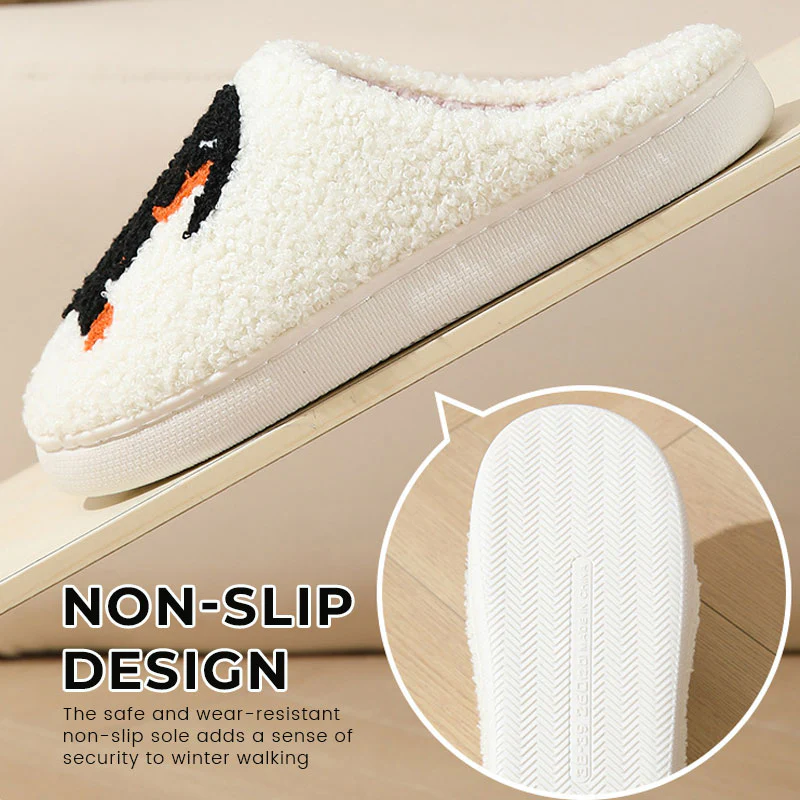Cute non-slip cotton slippers