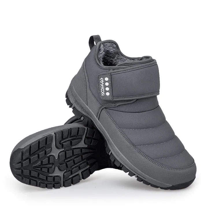Men’s Puffer Snow Boots – Fur-Lined, Arch Support, Windproof, Waterproof & Non-Slip