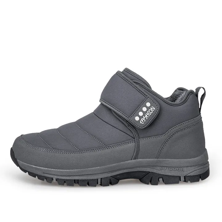 Men’s Puffer Snow Boots – Fur-Lined, Arch Support, Windproof, Waterproof & Non-Slip