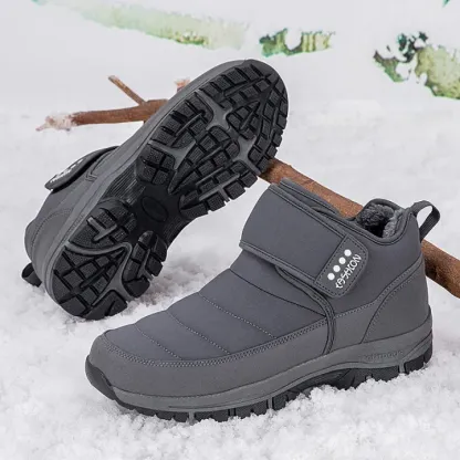 Men’s Puffer Snow Boots – Fur-Lined, Arch Support, Windproof, Waterproof & Non-Slip